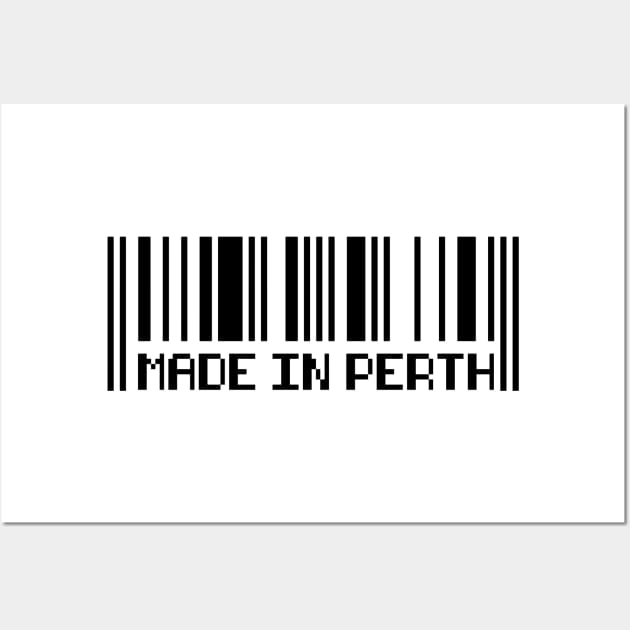 Made in Perth city barcode Australia Wall Art by Saraahdesign